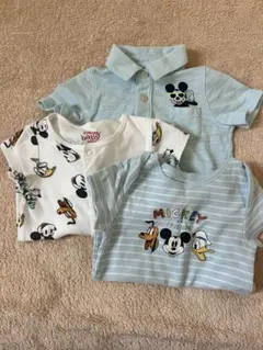 ミッキーマウスロンパース3点セット