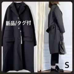 新品✨ユニクロ +J カシミヤブレンドチェスターコート ダークグレー S〜M相当