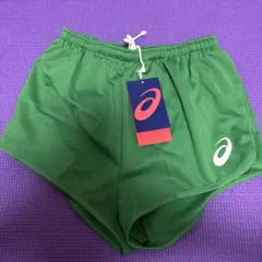 陸上用asics グリーン ショートパンツ　女子用Mのサムネイル