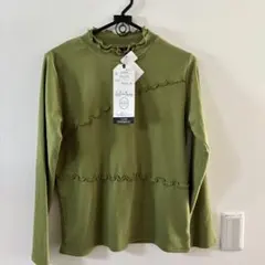 新品 WAZAありインナー 長袖カットソー グリーン M