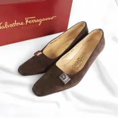 フェラガモ|4.5C|22㎝|ガンチーニパンプス|濃茶|i1546