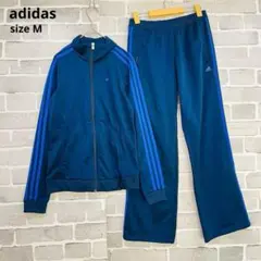 adidas アディダス ジャージ 上下セットアップ 青 【M】D410