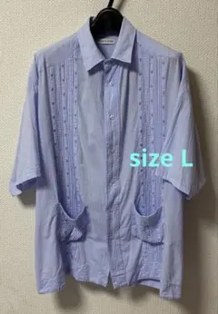 FREAK'S STORE 半袖 キューバシャツ ライトブルー L