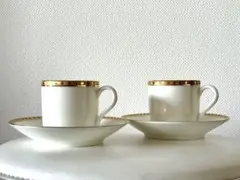 新品未使用Tiffany & Co.ゴールドバンド カップ＆ソーサー2客セット