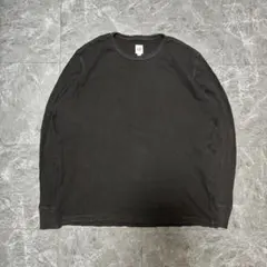 GAP ワッフル 長袖 サーマルカットソー チャコールグレー系 XLサイズd30のサムネイル