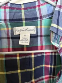 Ralph Lauren チェック柄ロンパース 9M