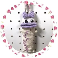 0100パクパクモンスター　リップケース　ノーマルモンちゃんお祭りカラーパープル