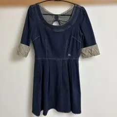 バーバリーブルーレーベル　デニムワンピース