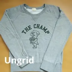Ungrid　プリント スウェット グレー