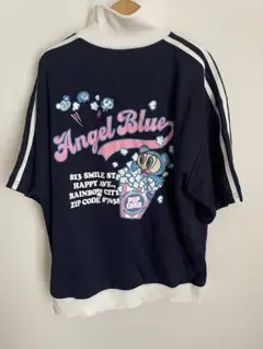 【未使用】Angel Blue 半袖 ジャージ ネイビー L