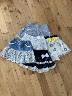 キッズショートパンツセット（多色、フリル、リボン付き）