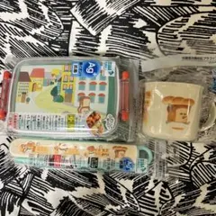 パンどろぼう　Ag+ 銀イオン抗菌 弁当箱 450ml コップ　箸　食洗機対応