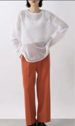 ローリーズファーム　パッチワークメッシュロンT