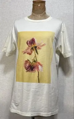 OHGA フラワーフォトプリント Tシャツ ホワイト Fサイズ - メルカリ