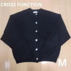 《洗える・タンブル乾燥可》クロスファンクション クルーネックニットカーディガン