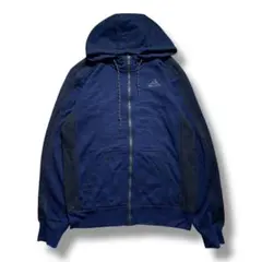 F1606　【即購入OK】　adidas　ジップパーカー　サイズS　ネイビー