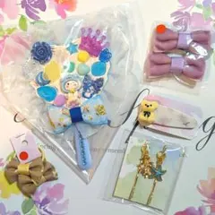 《祝》入園　入学　お祝いセット　ハンドメイド　アクセサリー　雑貨　リボンi