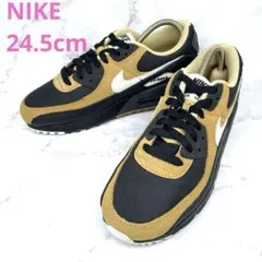 NIKE エアマックス 90 ローカット スニーカー 黒 金 24.5