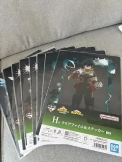 僕のヒーローアカデミア 一番くじ H賞 クリアファイル＆ステッカー 8枚セット