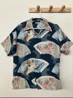 Sun Surf Toyo アロハシャツ 虎 扇子柄 Mのサムネイル