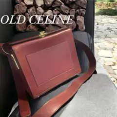 激レア OLD CELINE スクエア型 ショルダーバッグ ガンチーニ金具