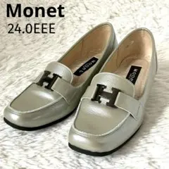 極美品✨Monet モネ ローファー パールベージュ Hメタルバックルのサムネイル
