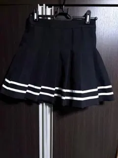 H＆M ミニスカート プリーツスカート 黒 ブラック S