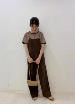 kastane フェイクスウェードサロペット