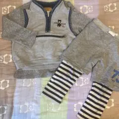 ⭐︎最終処分⭐︎ミキハウスダブルビーベスト& 長袖Tシャツ& ズボン３点セット90