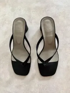 UNITED ARROWS NEREANA 23.5 レザー サンダル 黒のサムネイル