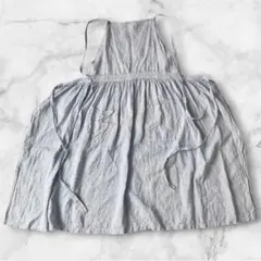 美品 ゴーシュ エプロンワンピース コットン リネン - メルカリ