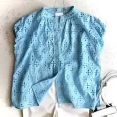 新品✨Ballsey ロロンフラワーエンブロイダリー フレンチスリーブ