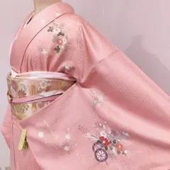 ❰6286❱ フルセット　訪問着 トールサイズ　袋帯　帯締め　帯揚げ　正絹　着物