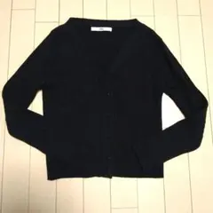 GRL リブニットカーディガン ブラック　Vネック　レディース M
