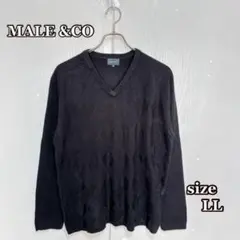 MALE &CO ダイヤ柄　Vネックニットセーター（M）メンズカジュアルのサムネイル