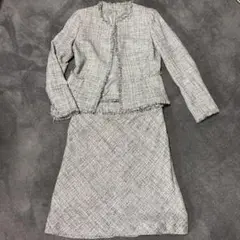 コムサイズム　ツィードスーツ+ブラウス 3点セット