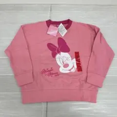 ディズニー公式 ミニー スウェット トレーナー ピンク 130cm ③