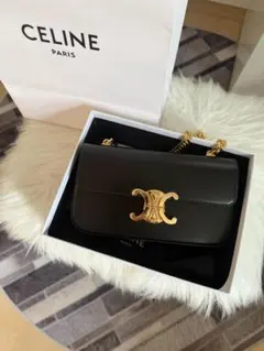 CELINE トリオンフ ショルダーバッグ ブラック