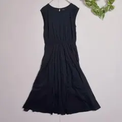 希少 アーバンリサーチロッソ 半袖 ノースリーブワンピース ブラック FREE