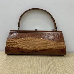 【美品】クロコ クラッチバッグ