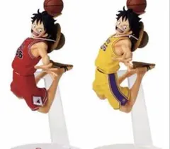 新品未開封】 ワンピース NBA フィギュア ルフィ レイカーズ ブルズ