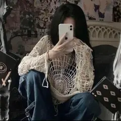 【早い者勝ち】編みニット レイヤード トップス