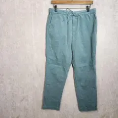 アダストリア【L】カジュアルパンツ　ブルーグリーン　ドローコード　a6466
