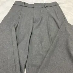 UNIQLO 感動タックパンツ Lサイズ グレー　丈長め