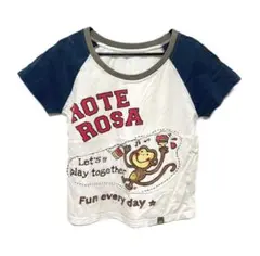 エルロデオ　半袖Tシャツ 猿柄パッチワックカットソー　y2k 平成ギャル　00sのサムネイル