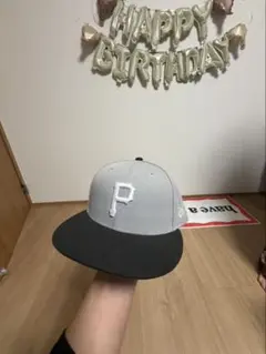 New Era 59FIFTY グレー/ブラック キャップ