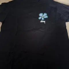 Stussy ブラック Tシャツ Lサイズ フラワー