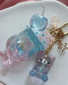 レジンチャーム　シェイカーチャーム　シャカシャカ　パフェ　ハンドメイド