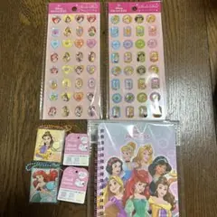セリア　プリンセス　ストーンシール　シール帳　ミニミニブックメモキーホルダー