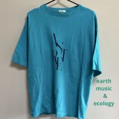 earth music&ecology ロゴTシャツ ブルーのサムネイル